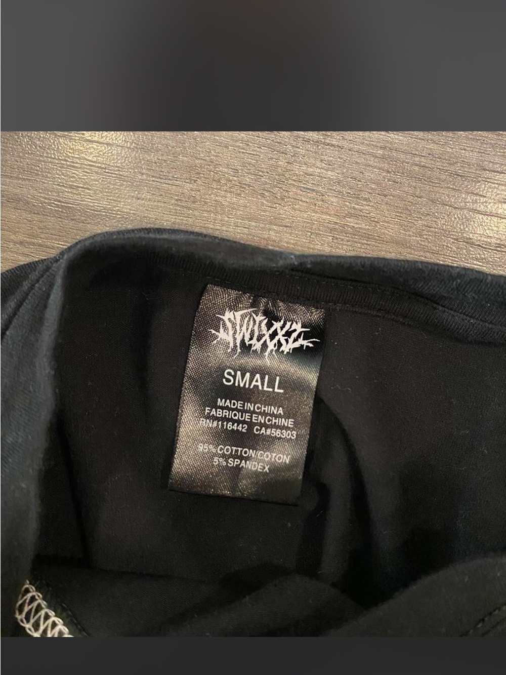 SWIXXZ Anime Black Long Sleeve Crop T-Shirt SZ SMALL - Picture 3 of 3